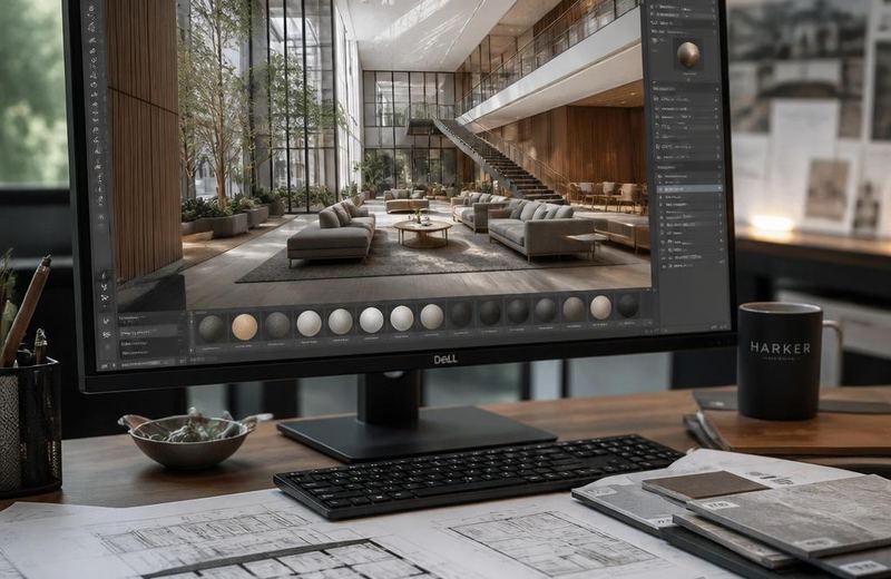 3D-визуализация и планировка коммерческого интерьера BARCO