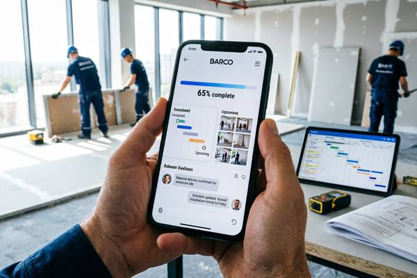 Контроль ремонта через приложение BARCO в Москве